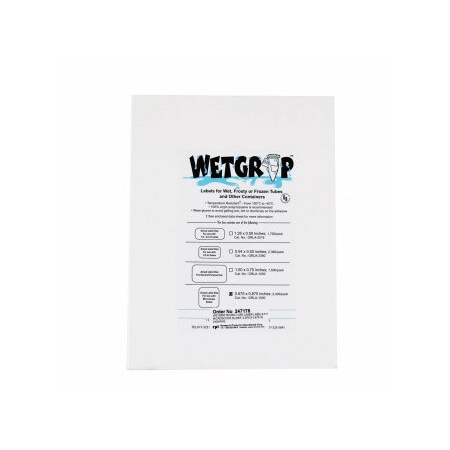 Diversified Biotech WetGrip Laser Printer Labels, Microscope Slides, 2400PK 247178